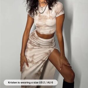 Princess Polly Rosie Mesh Set Beige